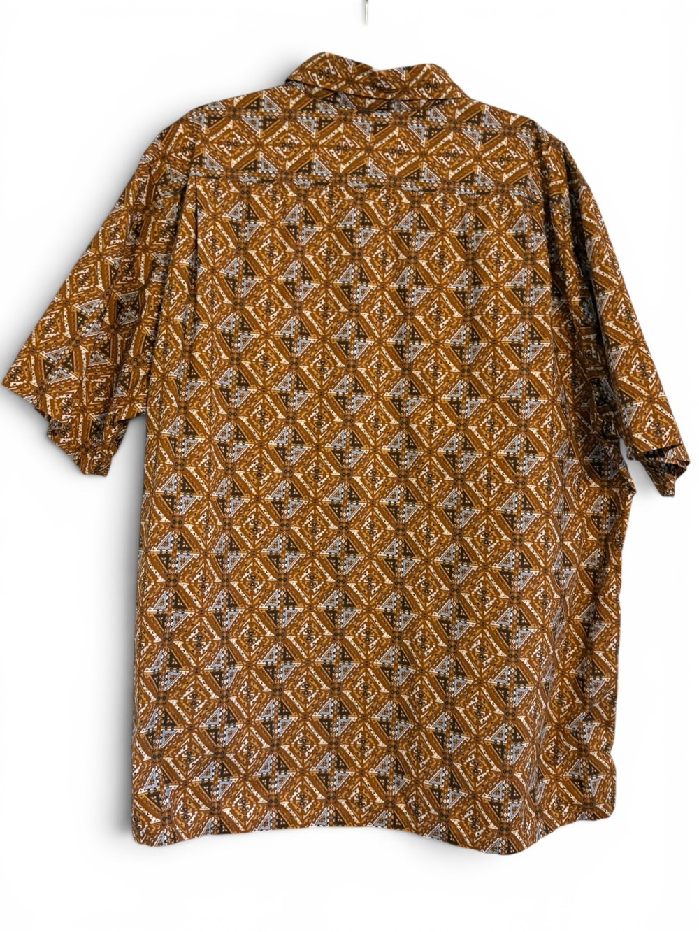 The Territory Ahead Rust Geo Cotton Short Sleeve Button-Down Shirt | Men’s XXL - Picture 3 of 11